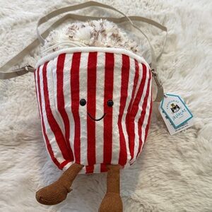 Jelly Cat London Amuseables Red and White Striped Popcorn Bag